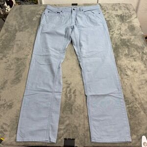Rodd & Gunn Mens 36R Straight Fit Pants Light Blue Cotton Stretch Chino